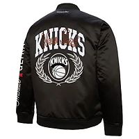 Men's Mitchell & Ness Black New York Knicks NBA x Michelob Ultra Hoops Hops Full-Zip Jacket