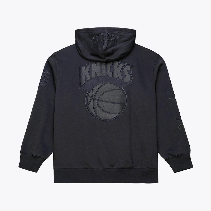 Men's Mitchell & Ness  Black New York Knicks Phantom Fleece Hoodie