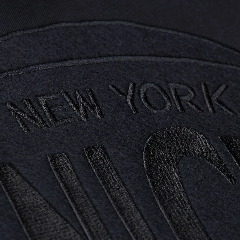 Men's Mitchell & Ness  Black New York Knicks Phantom Fleece Hoodie