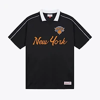 Men's Mitchell & Ness  Black New York Knicks Polo Jersey