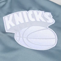 Men's Mitchell & Ness  Blue/Silver New York Knicks Thunderstorm Lightweight Satin Full-Snap Jacket
