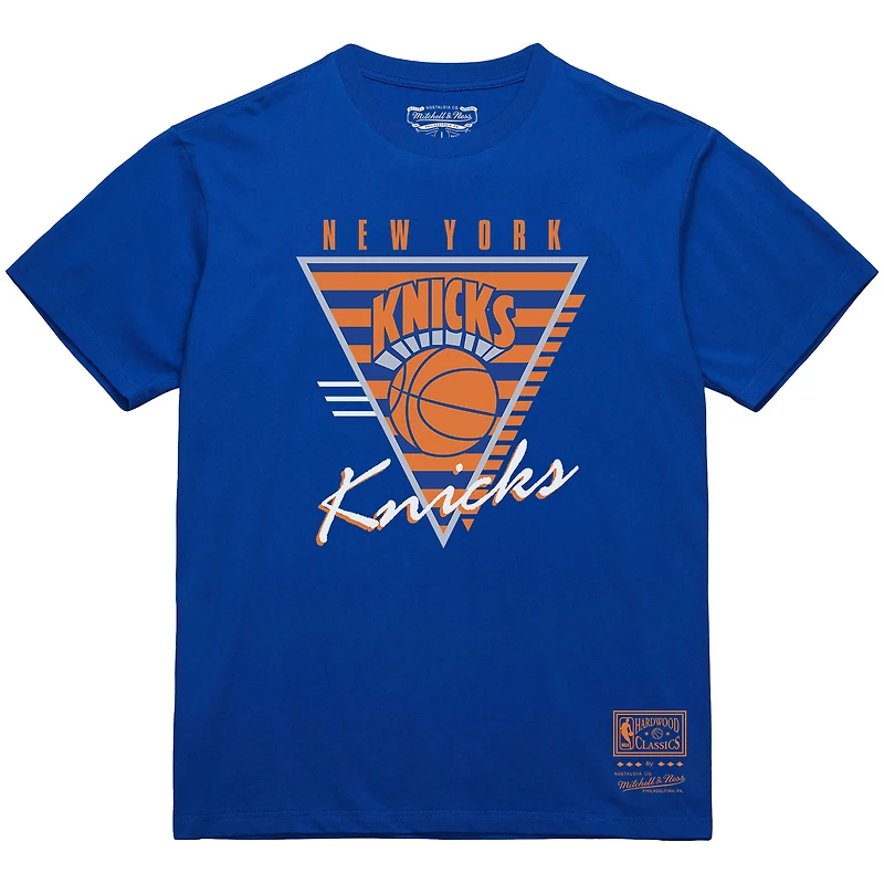 Men's Mitchell & Ness  Blue New York Knicks Big Tall Hardwood Classics Final Seconds T-Shirt