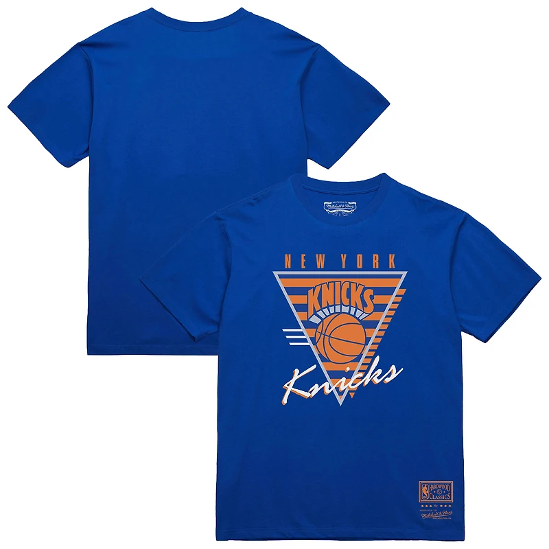 Men's Mitchell & Ness  Blue New York Knicks Big Tall Hardwood Classics Final Seconds T-Shirt