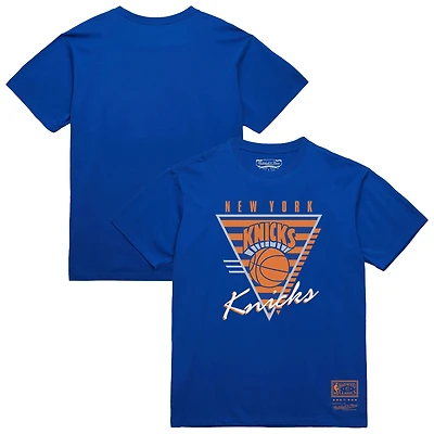 Men's Mitchell & Ness  Blue New York Knicks Big Tall Hardwood Classics Final Seconds T-Shirt