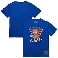 Men's Mitchell & Ness  Blue New York Knicks Big Tall Hardwood Classics Final Seconds T-Shirt