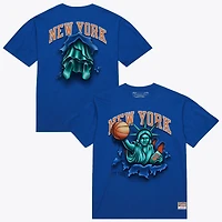 Men's Mitchell & Ness Blue New York Knicks Breakthrough T-Shirt