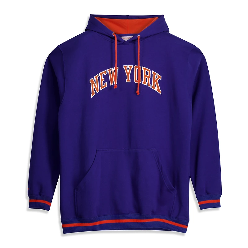 Sweat à capuche Mitchell & Ness bleu New York Knicks Hardwood Classics pour homme, grandes tailles
