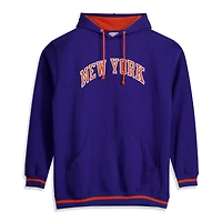 Sweat à capuche Mitchell & Ness bleu New York Knicks Hardwood Classics pour homme, grandes tailles