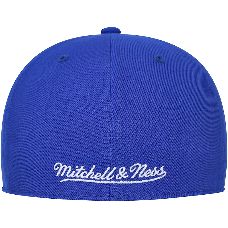Men's Mitchell & Ness Blue New York Knicks Hardwood Classics MVP Team Ground 2.0 Fitted Hat