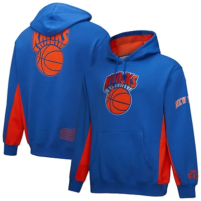 Sweat à capuche en polaire bleu Mitchell & Ness New York Knicks Hardwood Classics Team Origins pour homme