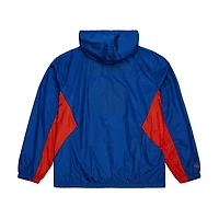 Veste coupe-vent à capuche entièrement zippée Mitchell & Ness New York Knicks bleue pour homme