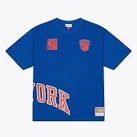 Men's Mitchell & Ness Blue New York Knicks Playoff Win Premium T-Shirt