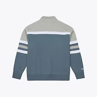 Veste à col zippé Mitchell & Ness bleue pour homme, modèle Thunderstorm des New York Knicks.
