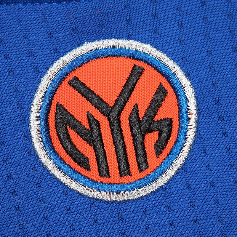 Men's Mitchell & Ness Carmelo Anthony Blue New York Knicks 2010/11 Hardwood Classics Authentic Jersey