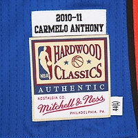 Maillot authentique Mitchell & Ness Carmelo Anthony bleu des New York Knicks 11 Hardwood Classics pour homme