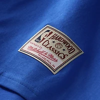Men's Mitchell & Ness Carmelo Anthony Royal New York Knicks Hardwood Classics Retro Name Number T-Shirt
