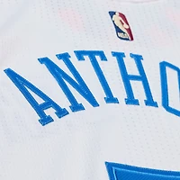 Men's Mitchell & Ness Carmelo Anthony Blue New York Knicks 2010/11 Hardwood Classics Authentic Jersey
