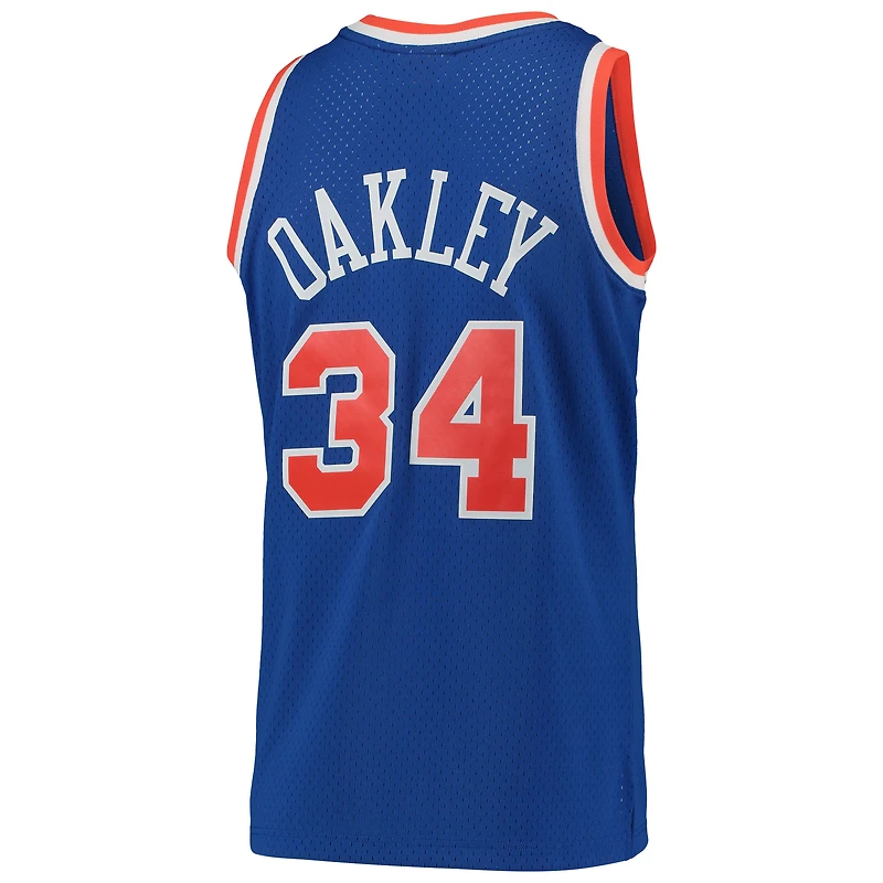 Men's Mitchell & Ness Charles Oakley Blue New York Knicks Hardwood Classics Swingman Jersey