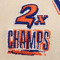 Casquette Snapback définie crème/bleu Mitchell & Ness pour hommes des New York Knicks 2x NBA Champions Soul Legacy