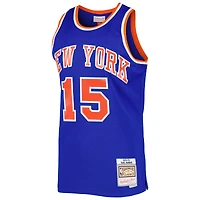 Men's Mitchell & Ness Earl Monroe Blue New York Knicks 1972/73 Hardwood Classics Swingman Jersey