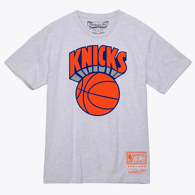 Men's Mitchell & Ness Gray New York Knicks Basic Logo T-Shirt