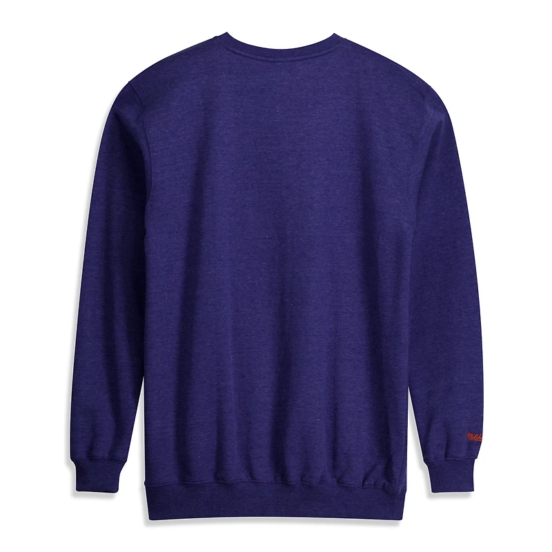 Sweat-shirt à col rond Mitchell & Ness Heather Blue New York Knicks Hardwood Classics pour homme, grandes tailles