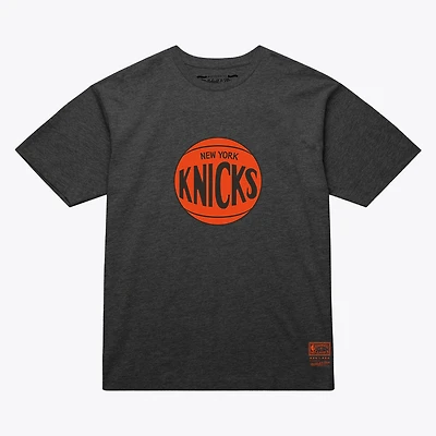 Men's Mitchell & Ness  Heather Charcoal New York Knicks MVP T-Shirt