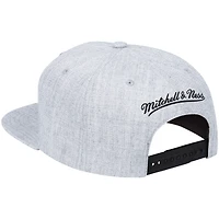 Logo de l'équipe des New York Knicks pour hommes Mitchell & Ness gris chiné - Casquette Snapback