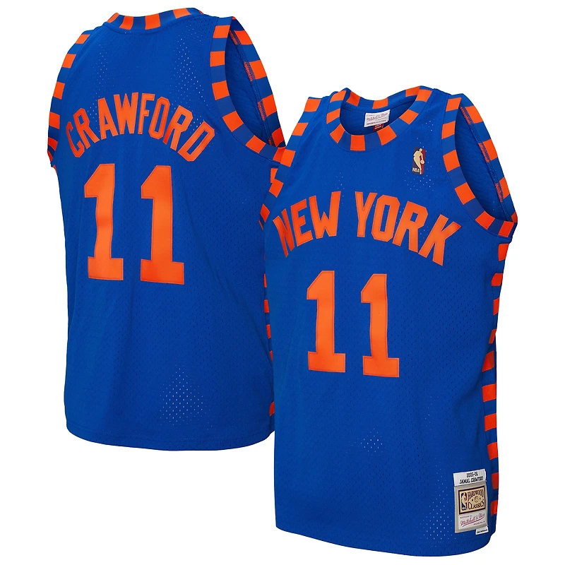 Men's Mitchell & Ness Jamal Crawford Blue New York Knicks 2005/06 Hardwood Classics Swingman Jersey