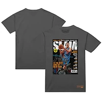 Men's Mitchell & Ness Jeremy Lin Gray New York Knicks NBA Slam Cover T-Shirt