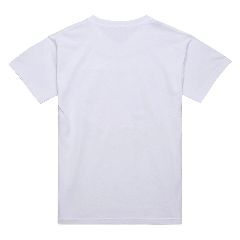 T-shirt blanc Mitchell & Ness Jeremy Lin pour homme, imprimé journal des New York Knicks