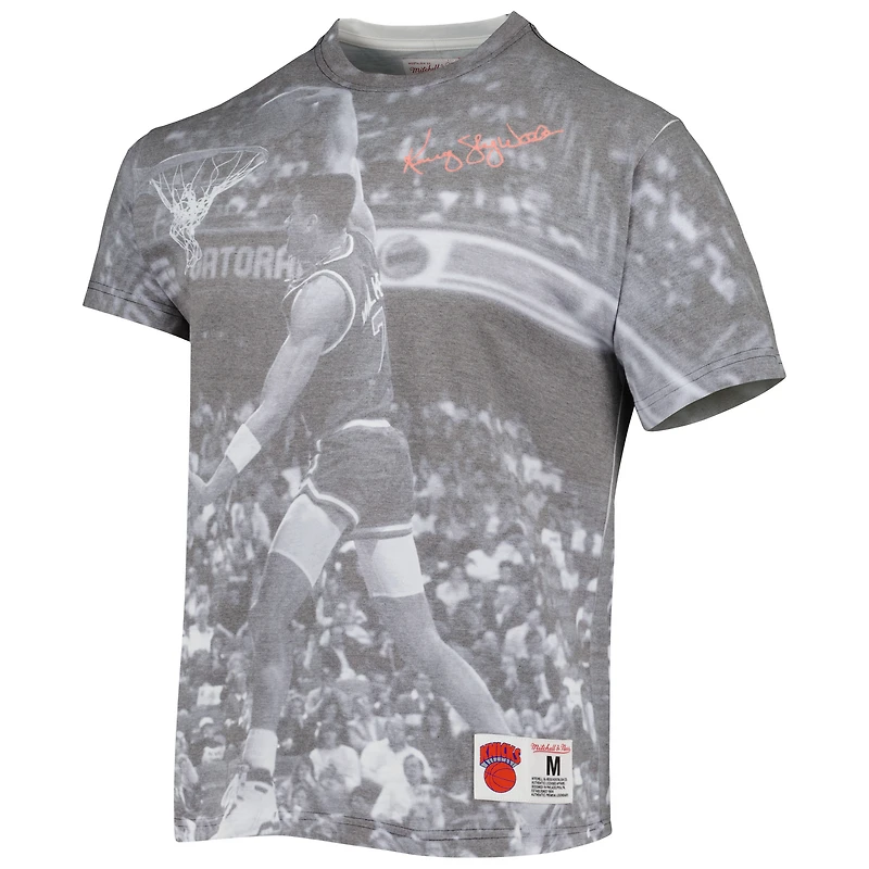 Men's Mitchell & Ness Kenny Walker Heather Gray New York Knicks Above The Rim T-Shirt
