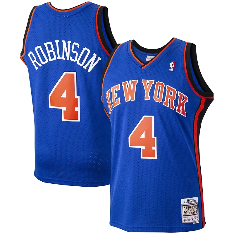 Maillot Swingman Mitchell & Ness Nate Robinson bleu New York Knicks Hardwood Classics pour hommes