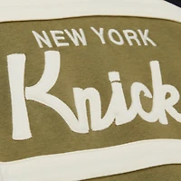 Men's Mitchell & Ness Olive/Black New York Knicks Double Clutch Head Coach Hoodie