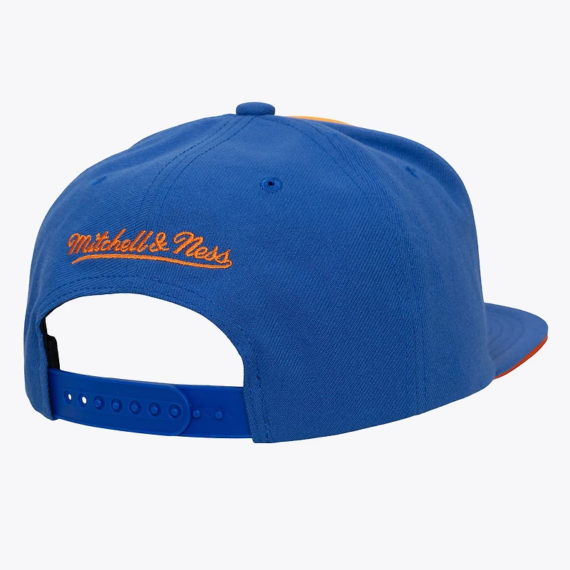 Casquette snapback Mitchell & Ness orange/bleue New York Knicks pour homme