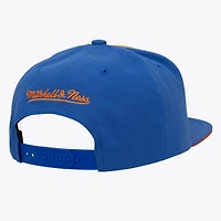 Casquette snapback Mitchell & Ness orange/bleue New York Knicks pour homme