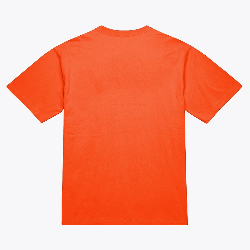 T-shirt basique orange Mitchell & Ness New York Knicks pour homme