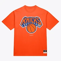 T-shirt basique orange Mitchell & Ness New York Knicks pour homme
