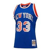 Men's Mitchell & Ness Patrick Ewing Blue New York Knicks 1991/92 Hardwood Classics 75th Anniversary Diamond Swingman - Jersey