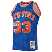 Men's Mitchell & Ness Patrick Ewing Blue New York Knicks Hardwood Classics 1991/92 Lunar Year Swingman Jersey