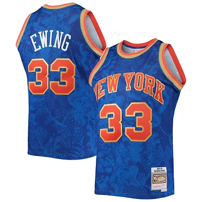 Maillot Swingman du Nouvel An lunaire Mitchell & Ness Patrick Ewing pour hommes, bleu, New York Knicks, Hardwood Classics 1991/92