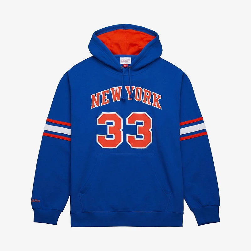 Sweat à capuche Mitchell & Ness Patrick Ewing bleu New York Knicks pour homme