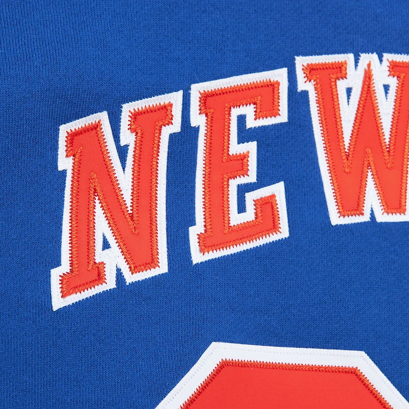 Sweat à capuche Mitchell & Ness Patrick Ewing bleu New York Knicks pour homme