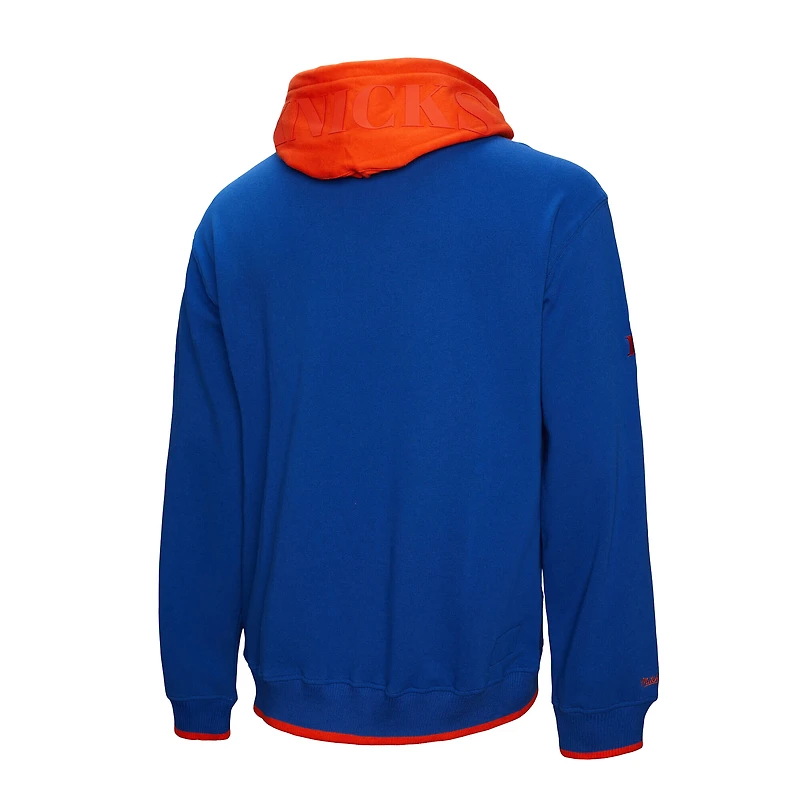 Sweat à capuche Mitchell & Ness Royal New York Knicks Hardwood Classics Team OG 3.0 pour homme