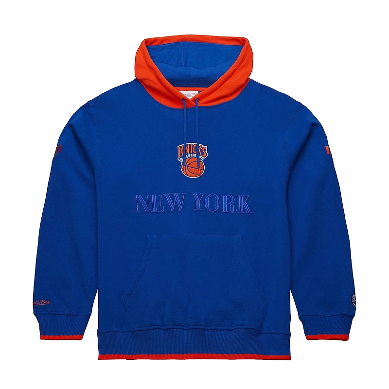 Sweat à capuche Mitchell & Ness Royal New York Knicks Hardwood Classics Team OG 3.0 pour homme