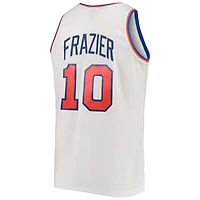 Men's Mitchell & Ness Walt Frazier White New York Knicks Hardwood Classics Swingman Jersey