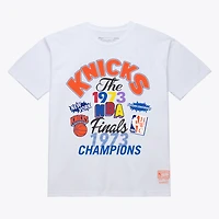 Men's Mitchell & Ness  White New York Knicks 1973 NBA Finals Champions Fest T-Shirt