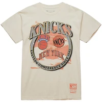 Men's Mitchell & Ness  White New York Knicks Big Tall Hardwood Classics Crown Jewels T-Shirt