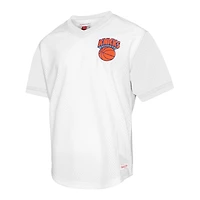 Men's Mitchell & Ness White New York Knicks Hardwood Classics Batting Practice Mesh Jersey T-Shirt