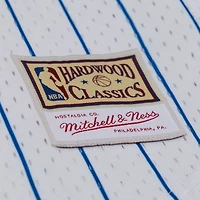 Men's Mitchell & Ness White New York Knicks Head Coach Pinstripe Mesh Full-Button Baseball Jersey